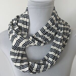 Charming Charlie Nacy and White Striped Wrap
